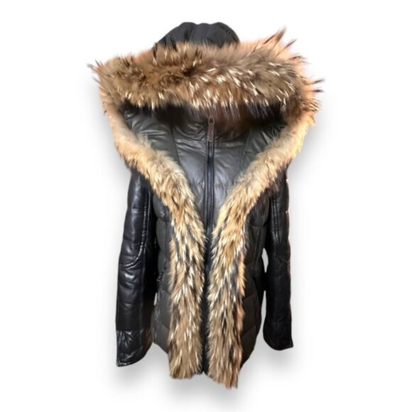 Women’s XXL Rudsak Fur Trimmed Belted Down Feather Puffer Coat - Picture 1 of 14